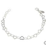 Pulsera de Plata 925 U-Love Corazones 20Cm Cierre Mosqueton 3,9 G