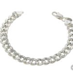 Pulsera de Plata 925  Goument  Gande 20Cm Cierre Mosqueton 12,8 G