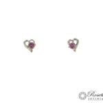 Aretes De Plata 925 Diseño Variado Circones Colores Cierre Mariposa 0,8 G