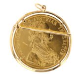 Moneda De Oro Ley 915 4 Ducados De Austria Año 1915 Cargadera Suelta Ancho 4,5Cm