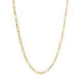 Cadena De Oro Para Mujer 18K 3 En 1 Sesgado