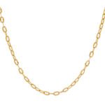 Cadena Tejido Eslabón  Seguido Redondo Diamantada18K Ancho 2Mm