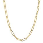 Cadena Eslabón Seguido Alargado 18K 2Mm De Ancho