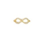 Herraje Infinito Engastado Para Pulsera Oro 18K