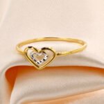 Anillo De Oro 18K Corazón 1.13gr / Talla 8