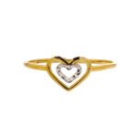 Anillo De Oro 18K Corazón 1.13gr / Talla 8 - Image 2