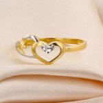 Anillo De Oro 18K Corazones 1.33gr / Talla 7
