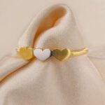 Anillo De Oro 18K Corazones 1.36gr / Talla 6