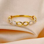 Anillo De Oro 18K Cintillo Infinitos 1.22gr / Talla 6.5