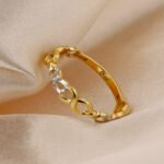 Anillo De Oro 18K Cintillo Infinitos 1.29gr / Talla 6