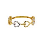 Anillo De Oro 18K Cintillo Corazones 1.45gr / Talla 6.5 - Image 2