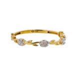 Anillo De Oro 18K Con Flores 1.28gr / Talla 6 - Image 2