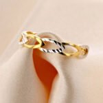 Anillo De Oro 18K Pétalos 1.13gr / Talla 6.5