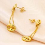 Aretes De Oro 18K Calabrote