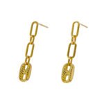 Aretes De Oro 18K Mateado - Image 2