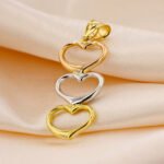 Dije De Oro 18K Tres Corazones
