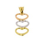 Dije De Oro 18K Tres Corazones - Imagen 2