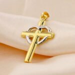 Dije De Oro 18K Cruz Corazón