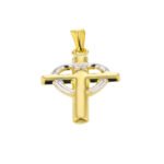 Dije De Oro 18K Cruz Corazón - Imagen 2