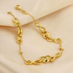 Pulsera De Oro 18K Con Dijes Infinitos Y Corazones