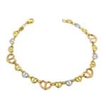 Pulsera De Oro 18K Corazones - Image 2