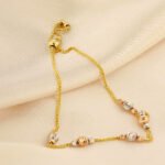 Pulsera De Oro 18K Con Esferas