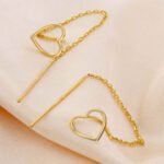 Aretes De Oro 18K Corazones