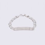 Pulsera De Plata Placa Rectangular