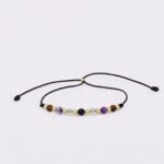 Pulsera Oro 18K Con Piedras Granate, Amatista Y Ónix - Image 2