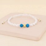 Pulsera Oro 18K Con Piedras Turqueza