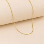 Cadena De Oro 18K Eslabón Seguido. Ancho 1Mm