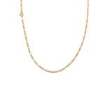 Cadena De Oro 18K Eslabón 3X1 Sesgado. Ancho 1Mm - Imagen 2