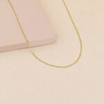 Cadena De Oro 18K Tejido Escalera Invertida. Ancho 1Mm