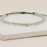 Pulsera De Oro Amarillo 18K Esfera Diamantada 4mm, Piedras Transparentes