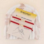 Pulsera Tres Oros 18K Hilo Rojo