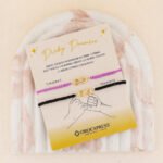 Pulsera De Oro 18K Infinitos Hilo Negro y Purpura