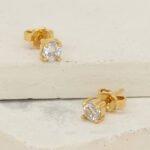 Topos Canasta Oro 18K Con Piedras Blancas