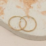 Candongas De Oro 18k- Ancho Frontal 1mm MN-CA017A