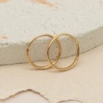 Candongas De Oro 18k- Ancho Frontal 1mm