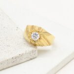 Anillo De Oro 18k Tipo Solitario 6.6gr / Talla 12