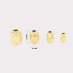 Cilindro De Oro 18k Diseño Diamantado 7mm Para Pulsera De Hilo 0,27gr