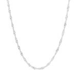 Cadena De Plata Singapur Delgada 55Cm Cierre Resorte 2,8Gr