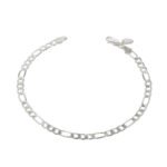 Pulsera de Plata 925 Figaro 3X1 Mediano 20Cm Cierre Mosqueton 4,3Gr